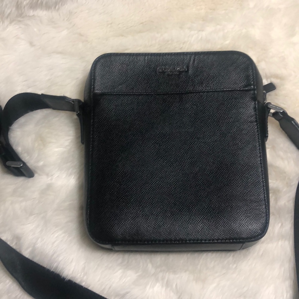 Michael Kors black saffiano leather crossbody bag